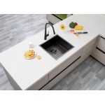 Aqu Gun Metal Handmade Single Bowl Kitchen Sink 440*440*205 Aqu Gun Metal Handmade Single Bowl Kitchen Sink 440*440*205